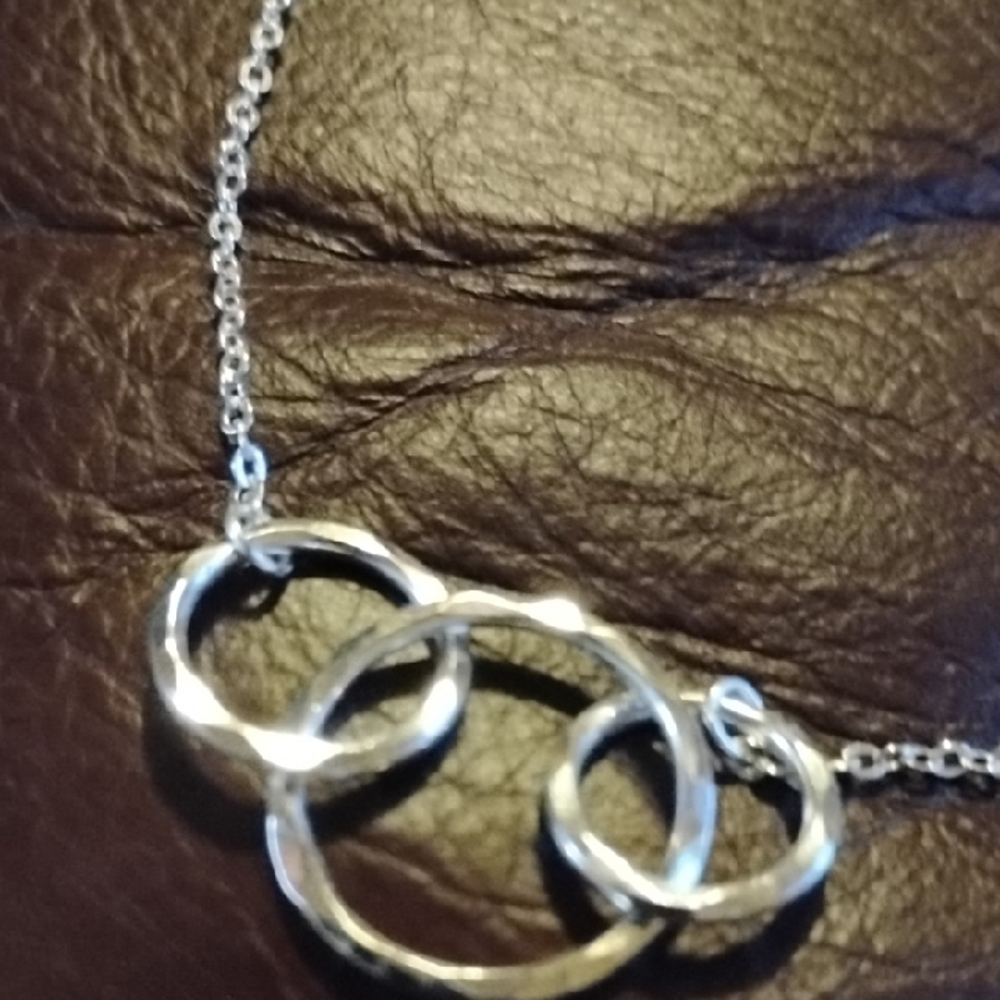 925 Silver Interlocking Necklace - image 1